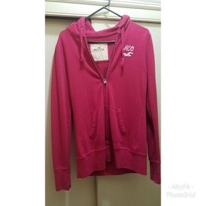Oversized Pink Zip Hoodie